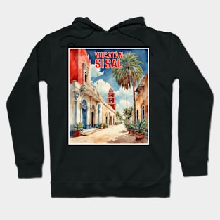 Sisal Yucatan Mexico Vintage Tourism Travel Hoodie